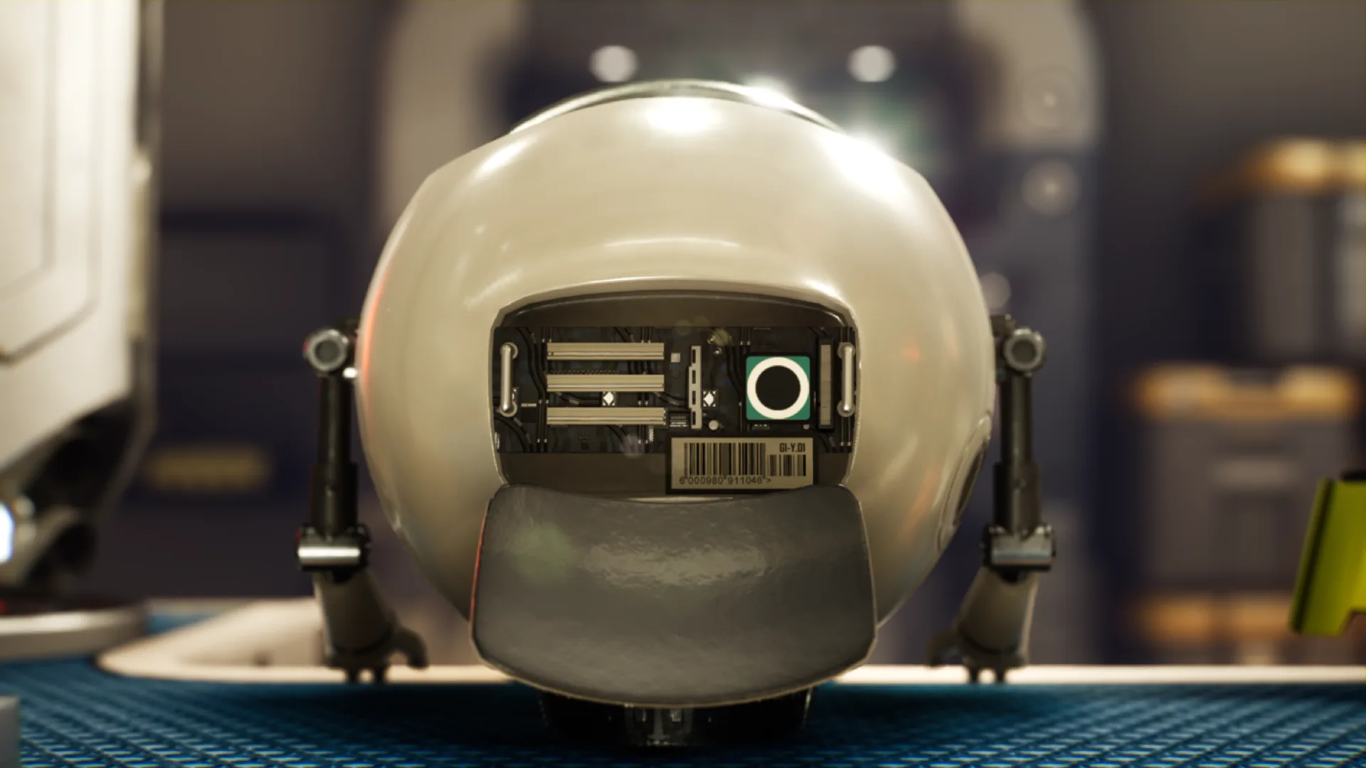 Virtual interface used during a robot assembly step