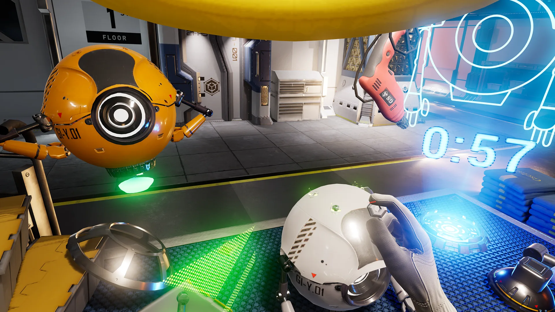 Interactive robot assembly moment in virtual reality