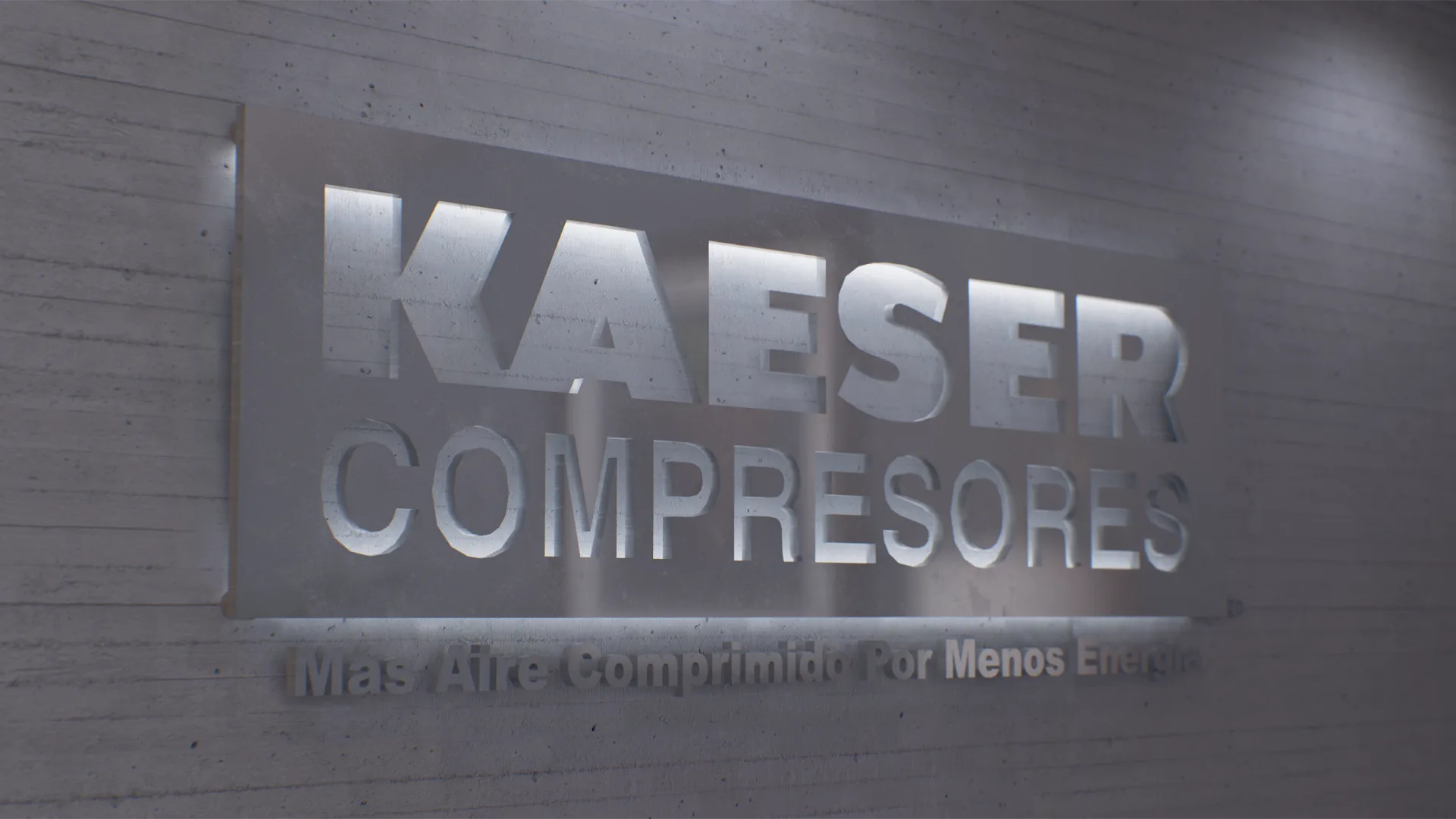 Kaeser Compressors signage in the virtual installation